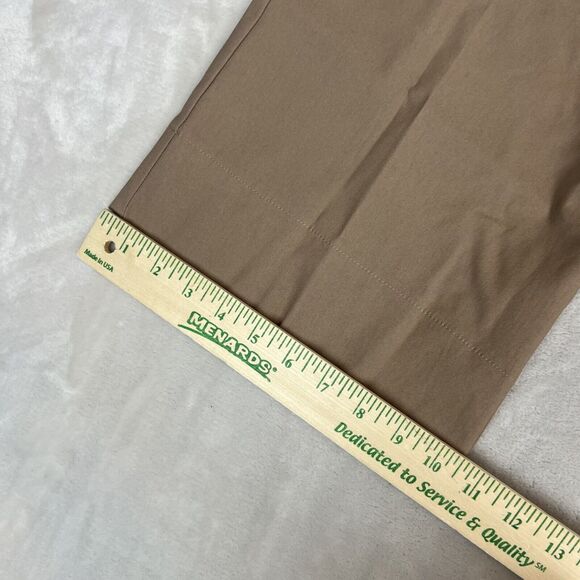 Joseph Ribkoff Pants Womens 4 Tan High Rise Wide Leg Crop Stretch Preppy READ - Picture 5 of 14